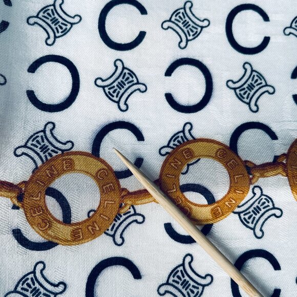 Vintage Celine Cotton Scarf - Picture 14 of 14